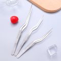 3 Sizes Kitchen Tweezer BBQ Food Tweezer Clip Mini Chief Tongs Stainless Steel Portable Picnic Meat Barbecue Cooking Tool. 