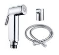 Handheld Heavy Duty Health Faucet Set Toilet Bidet Jet Spray Gun Shower for Bathroom with 1.5m Hose Tube Pipe and Wall Hook Bidet hand shower Plastic hand shower hand shower hand shower full set silver Zinc Mix High quality Plastic. 