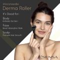 L'sensa Derma Roller with 540 Stainless Steel Microneedle 0.5 mm | For Beard & Hair Re-Growth | Noiseless Derma Roller for Facial Skin Care | For Women and Men | Safe & Effective | FDA Approved. (FROM INDIA FAAZ). 