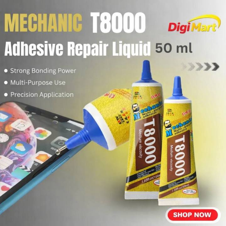 T-8000 Glue 15ml,50ml,110ml Black Super Adhesive Cell Phone Touch Screen Repair Frame Sealant Diy Craft Jewelry Tools T8000 Glue MECHANIC T-8000 MULTI-PURPOSE ADHESIVE