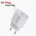 For Apple PD 20W USB Phone Charger Fast Charger for iPhone iPad Samsung OnePlus Wall Quick Charge Adapter TypeC Cable EU/US Plug. 