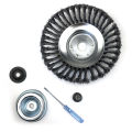 8in Brush Cutter Trimmer Head with Adapter Kit Steel for Rust Removal Lawn Mower. 