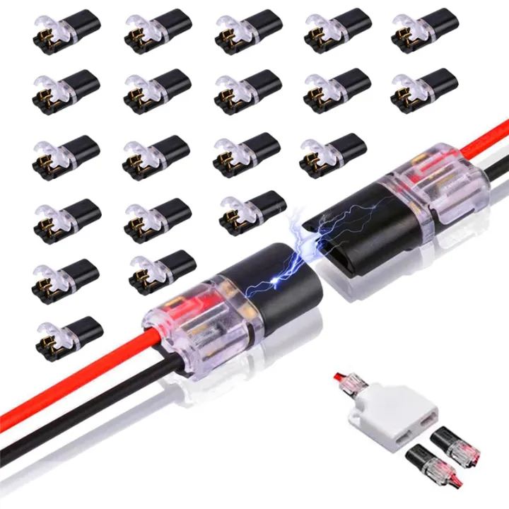 Double-Wire Plug-in Connector, Pluggable 2 Pin 2 Way LED Wire ...