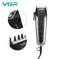 VGR 120 Professional Beard Hair Trimmer Electric Clipper Shaving Saloon Barber Salon Razor Main AC Power Supply Cut Wire Machine Man Beard Fading Blending Set. 