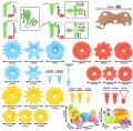 54 Pcs DIY Flower Garden Building Toy - The Bouquet Dream Garden Girls Flower Interconnecting Blocks Educational Toys. 