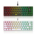 HXSJ Wired Portable 68 Key Mechanical Touch Film Game Keyboard ABS Material RGB Backlight. 