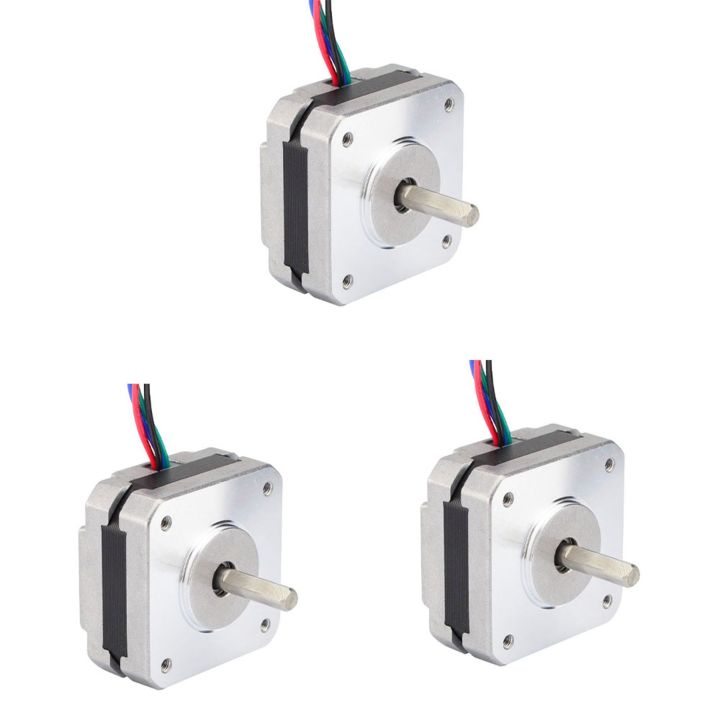3X 17Hs08-1004S 4-Lead Nema 17 Stepper Motor 20mm 1A 13Ncm(18.4Oz.In ...