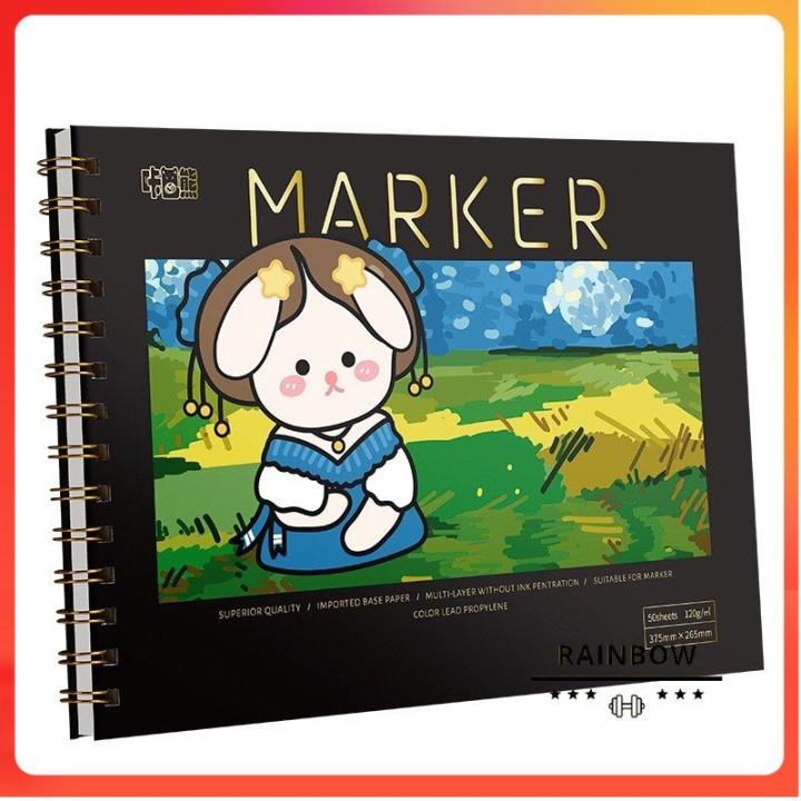 Sketch Book Drawing Art Paper Marker Pen Journal 50 Sheets Kertas Lukisan Painting Sketchbook A4