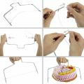 1pc Adjustable Stainless steel Double Wire line Cake Slicer Leveler Pizza Dough Cutter Trimmer Tools Steel wire Metal Cake Cut Tools. 