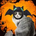 Pet Headgear Pet Headgear Cute Bat Shaped Hat Halloween Costume Soft Comfortable Cat Dog Headwear Supplies Soft Comfortable Pet Costume. 