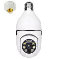 1080P-360° Rotate Auto Tracking Panoramic Camera Light Bulb Wireless Wi-Fi PTZ IP Camera Remote Viewing Security Surveillance V380 Pro. 