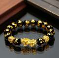 Lucky Fen Shui Bracelet Wealth Bracelet For Men and Women Black Resin Beads Alloy Lion Dragon Fenshui Hand Wear Party Wedding Jewelry. 