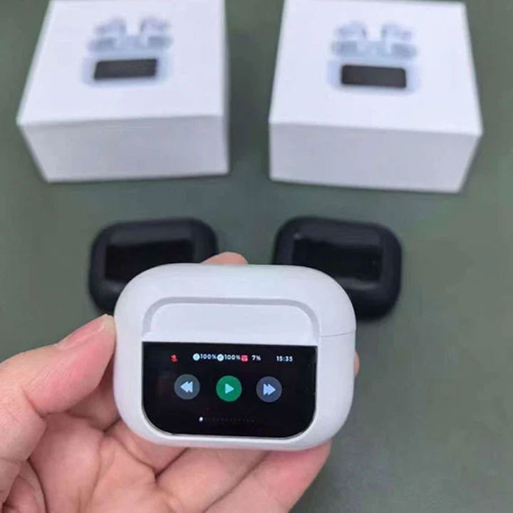 Airpods%20Pro%202%20Full%20Touch%20Screen%20%20Display%20Wireless%20Earbuds%20With%20ANC/ENC%20Double%20Dark%20Noise%20Reduction%20A9%20Pro%20Touch%20Control%20Airpods%20with%20%20Display%20Premium%20Quality%20Airpods%20Pro%202nd%20Generation%20-%20Image%204