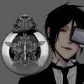 【Endless Surprises】Black Pocket Watch Ciel Contract Logo Othello's Eye Large Luminous Anime Pocket Watch. 
