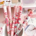 Cute Pink Little Dinosaur Press Pen 0.5 Black Gel Pens School Office Writing Stationery Supplies. 