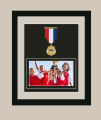Medal Display Shadow Box - 3 Medal Display case - Perfect Medal Display for Runners, Marathon, Race Winner, Soccer, Football, Gymnastics & All Sports. 