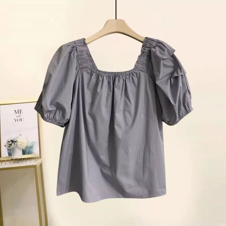 Plus%20Size%20Summer%20Match%20a%20Set%20of%20Women's%20Fat%20mm%20Fashion%20Square%20Collar%20Covering%20Belly%20Thin%20Shirt%20All-Match%20Wide%20Leg%20Pants%20Two-Piece%20Set%20-%20Image%205