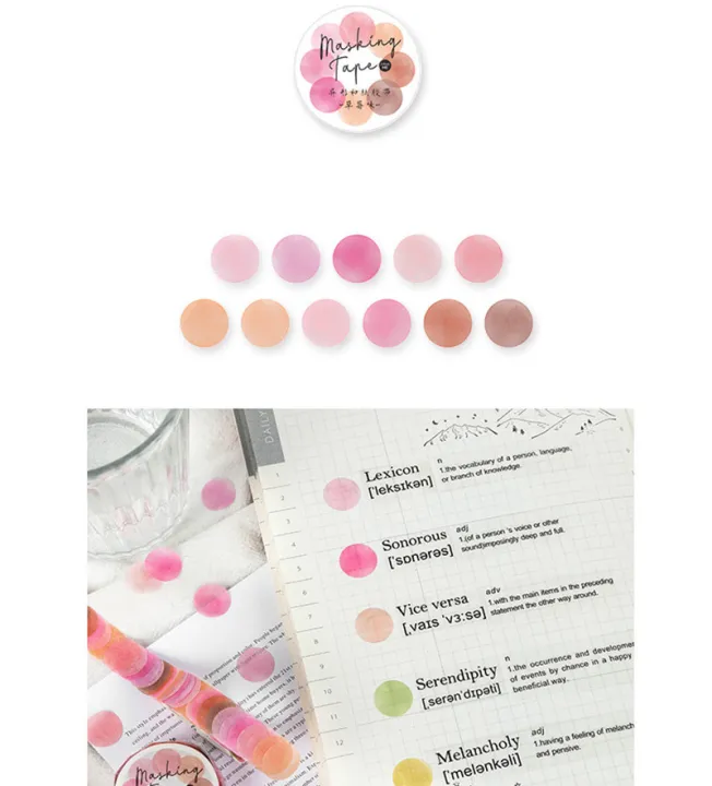 RHS%20Online%20100PCS%20Dot%20Washi%20Tape%20Stickers%20INS%20Album%20Diary%20Journal%20Decorative%20Scrapbooking%20Round%20Masking%20Tapes%20Sticker%20-%20Image%206