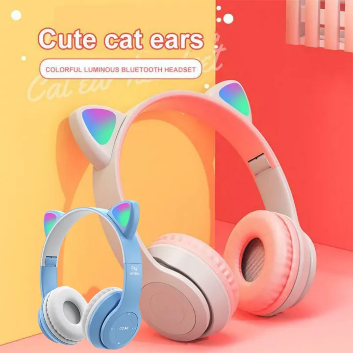 P47M%20Foldable%20Cute%20Cat%20Ear%20Headset%20LED%20Lights%20Glowing%20Headphones%20Earphone%20Universal%20-%20Image%2010