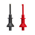 Multimeter Probe Hook 4mm Threaded Socket Smd Ic Clamp Spring Damage Test Gilding Suitable For Test Lead 2mm/4mm/M4 Interface. 