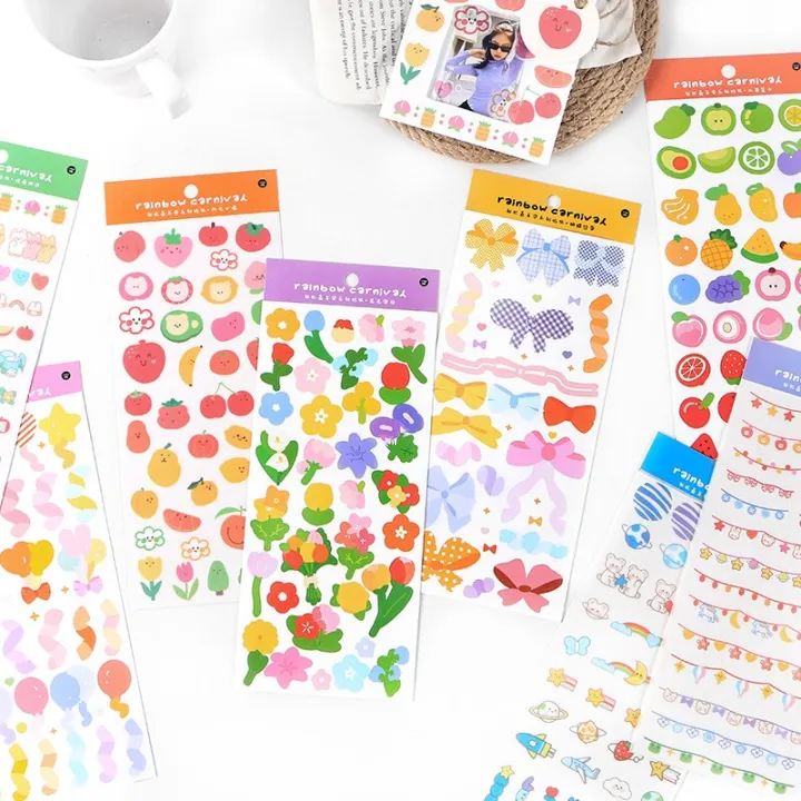 Washi%20Sticker%20Cute%20Decoration%20Cartoon%20Bow%20Rainbow%20Creative%20Ribbon%20Kawaii%20Stationary%20Flowers%20Series%201Pcs%20School%20Supplies%20Carnival(4)%20-%20Image%203
