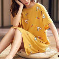 Cotton Women's Nightshirt Cozy Breathable Lightweight Sleep Dress Comfortable Printed Cartoon Nightwear for Home Sleepwear Loungewear  Women Summer Nights. 