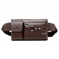 LouisWill Sport Waist Pack Cross Waterproof PU Leather with Headphone Hole. 
