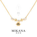 Mikana Birth Flower 18k Gold Plated May Lily Of The Valley Pendant Necklace Accessories For Women fashion korean free shipping sale japanese gift box. 