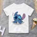Disney Children T-shirts Summer Lilo and Stitch Cartoon Printing Boy Girl Short Sleeve Comfortable T Shirts Kids Fashion Casual. 