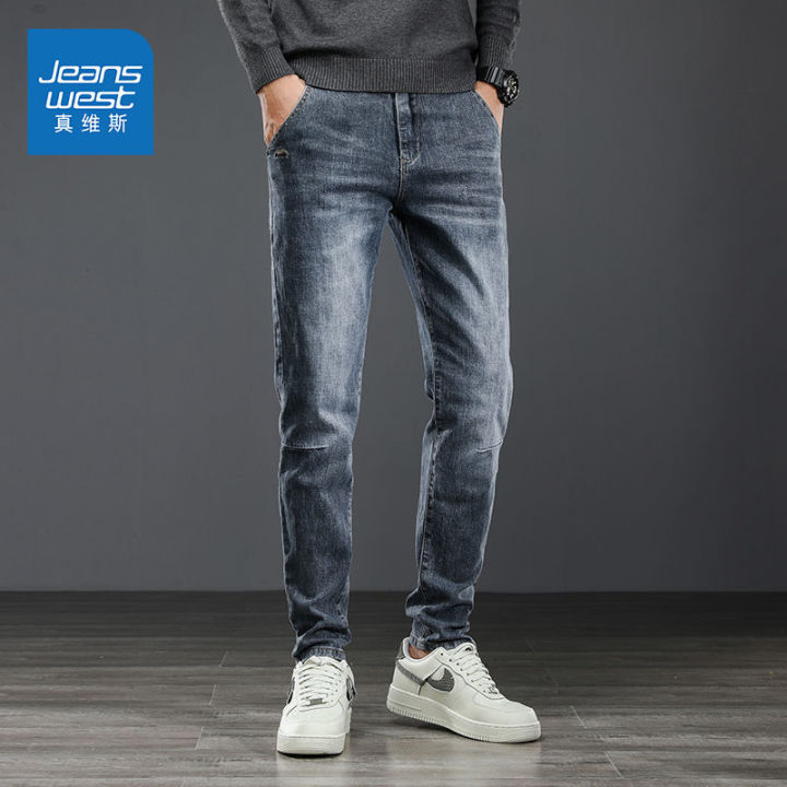Zhenvis%20Fashion%20Brand%20Jeans%20Men's%20Fall/Winter%20Slim%20Fit%20Skinny%20Korean%20Style%20Trendy%20Casual%20Stretch%20All-Matching%20Trousers%20for%20Men%20-%20Image%208