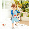 Cotton Yfashion Boy 1 o 6 Years Old Cartoon Sleeve Long suit Sun Block suit color. 