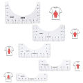 5Pcs T-Shirt Alignment Ruler For Guiding Tshirt Measurement Ruler Tool Drafting. 
