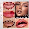 QIBEST Lip Liner Peel Off Tattoo Lipgloss Waterproof Long Lasting Matte Lip Tint Brown Contour Tear-off Lip Stain Cosmetics. 