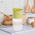 Glass Seasoning Bottle Press Type Kitchen Accessory Ration Spice Dispenser. 