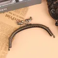 1Pc 12.5cm Bird Head Embossed Antique Bronze Metal Purse Frame Bag Kiss Clasp MKL. 