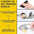 Handheld Garlic Press Ginger Crusher Zinc Alloy Garlic Mincer Garlic Crusher Easy to Squeeze and Clean Premium Kitchen Tools. 