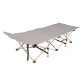 Folding Guest Bed Stable Support Quick Fold Breathable Fabric Folding Camping Cot Portable Comfortable for Pool. 