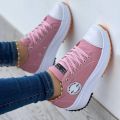 【FOOT SOFA】 Sneakers Women Shoes Pattern Canvas Shoe Casual Women Sport Shoes Flat Lace-Up Adult Zapatillas Mujer Chaussure Femme. 