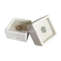 Gem Box half inch white and black gem box with glass and sponge premium quality 1 inch * 1 inch. 