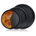 Pizza Baking Pan Black Baking Sheets for Oven Nonstick Round Pizza Tray 26 cm Bakeware Carbon Base. 