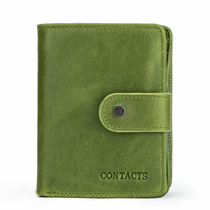 【LuckyBabyFans Store】Royal Bagger Cow Fashion Short Wallet Clutch For Business Card Clip Bag Men's Casual High Capacity Multifunction Holder Bags Multi-Card Position Wallets