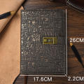 password with lock diary notepad scheduler European retro notebook hand ledger diary 200 pages. 