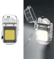 Electronic Rechargeable Lighter, Electric Arc Lighter, Electric Lighter USB Rechargeable Dual Arc Lighters, Cool Plasma Lighter with Waterproof Transparent Shell. 