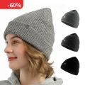 Knit Waffle Beanie Hats Uni Fashion Daily Fallow All-Match Knit Ribbed Cuffed Cap Four Seasons Wear Way One SizeHats & Caps. 