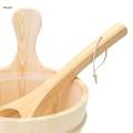 4L Sauna Barrel and Ladle, SPA Accessory, Wooden Hot Tub Barrel, SPA Steaming Bathroom Tool, Sauna Accessories. 