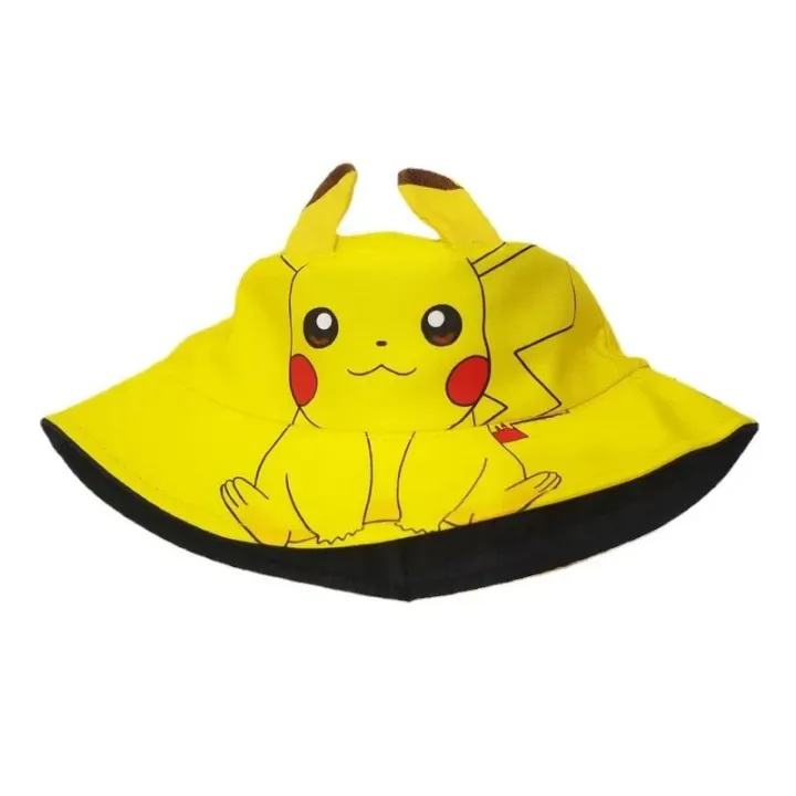 MengshanHigh%20Quality%20Pokemon%20cartoon%20character%20Pikachu%20sports%20children's%20fisherman%20hat%20cute%20print%20pot%20small%20elves%20ears%20shading%20hat%20party%20gift%20toys%20-%20Image%205