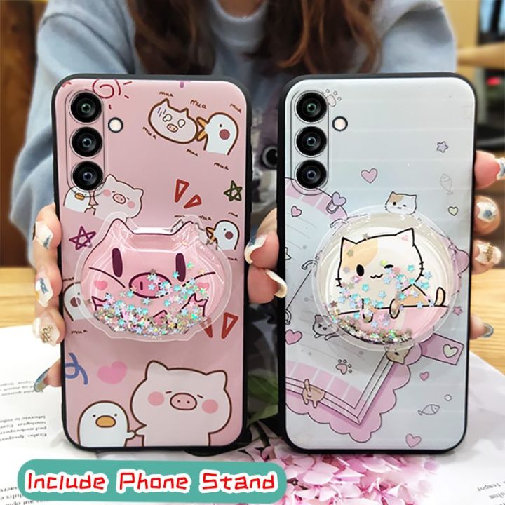 Fashion%20Design%20Soft%20Case%20Phone%20Case%20For%20Samsung%20Galaxy%20S23FE/SM-S7110%20Simplicity%20cute%20TPU%20Glitter%20Kickstand%20Cartoon%20-%20Image%207