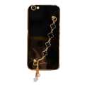 For iPhone 8 Plus / iPhone 7 Plus Back Cover with Bracelet Wristband Luxury Clover Chain 6D Plating Frame Shiny Girls Cases Soft Silicone Square Protective Mobile Phone Case. 