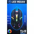 USB LED Wired Optical Gaming Mouse TJ-9 Gaming Mouse, 5V 100mA 3D Scroll Wheel USB Mouse For ESports Game For PC Black. 
