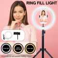 7ft Stand Tripod with 10 Inch Selfie LED Ring Light 360 Rotatable Ring Light with Adjustable Phone Holder for Studio Camera, TikTok, and YouTube. 